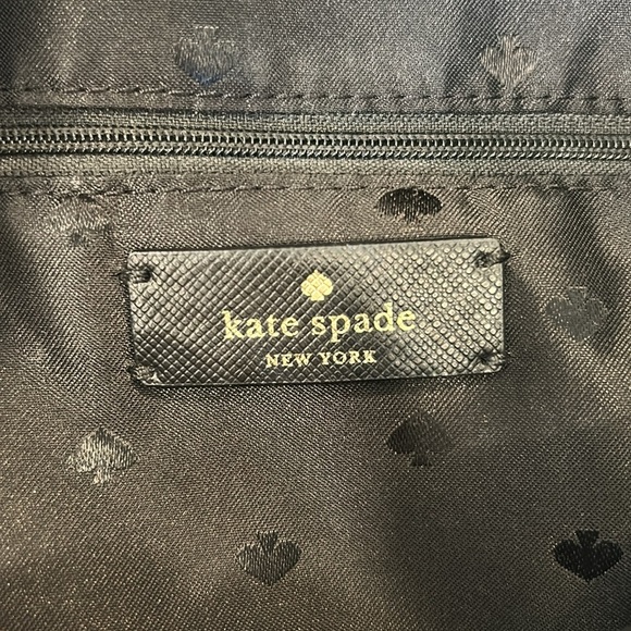 Kate Spade Black Perry Leather Backpack Gold Hardware Pockets - Picture 11 of 15